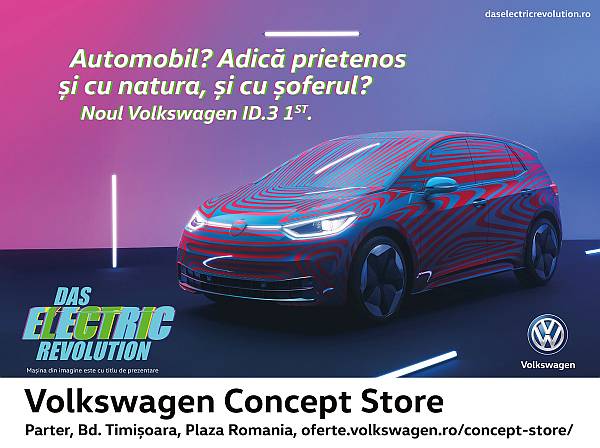 FCB Bucharest a câștigat pitch-ul pentru comunicarea ID.3, primul autovehicul fully electric de la Volkswagen