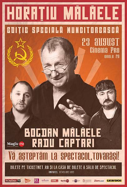 Horațiu Mălăele, Bogdan Mălăele și Radu Captari pregătesc publicului o nouă doză de râs într-o „Ediție Specială Muncitorească”, pe 23 august, la Cinema PRO