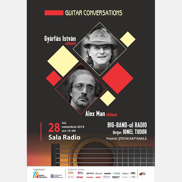 Guitar Conversations: jazz cu Big Band-ul Radio, chitaristii Gyarfas Istvan si Alex Man